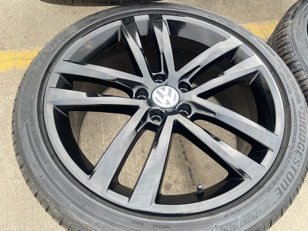 19" VW Passat Golf GTI Jetta OEM Salvador black wheels rims 70002 tires Texas Truck Tire