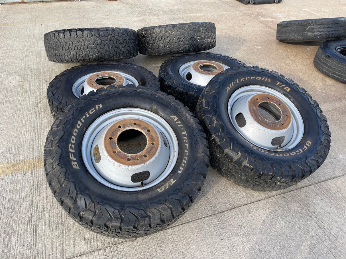(6) 17" Ford F-350 Dually OEM rims wheels 3615 99016 tires BFG KO2 A/T Texas Truck Tire