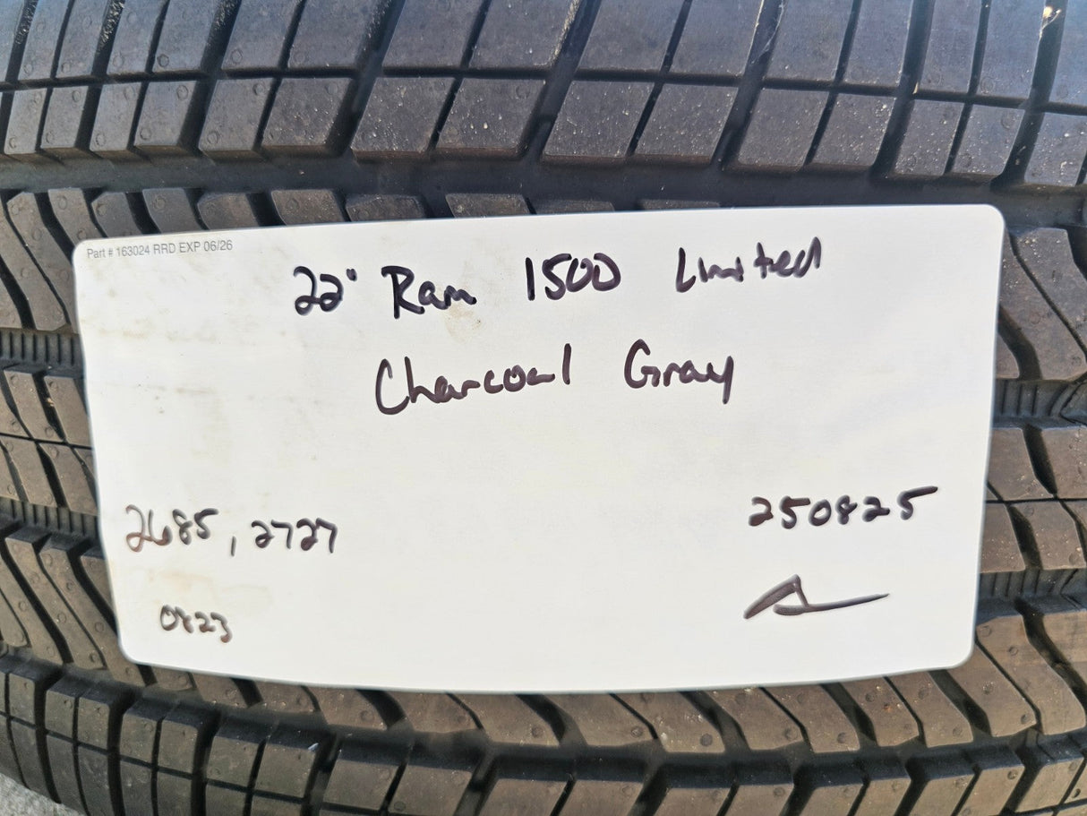 22" Dodge Ram 1500 OEM Laramie wheels LIMITED Gray 2685 2727 tires NEW Texas Truck Tire