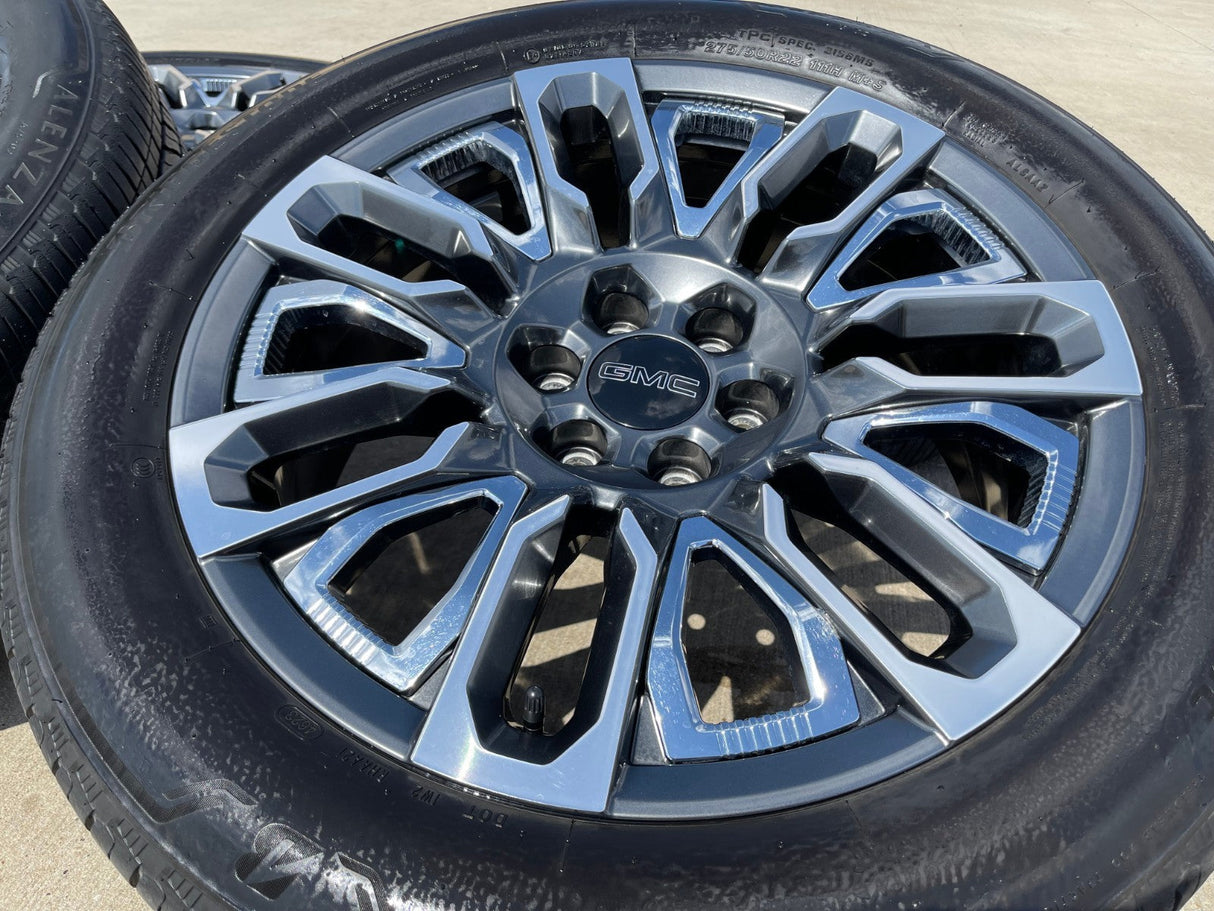 22" GMC Yukon Chevy Tahoe Escalade OEM 95486 wheels rims 2023 2024 2025 2026 Texas Truck Tire