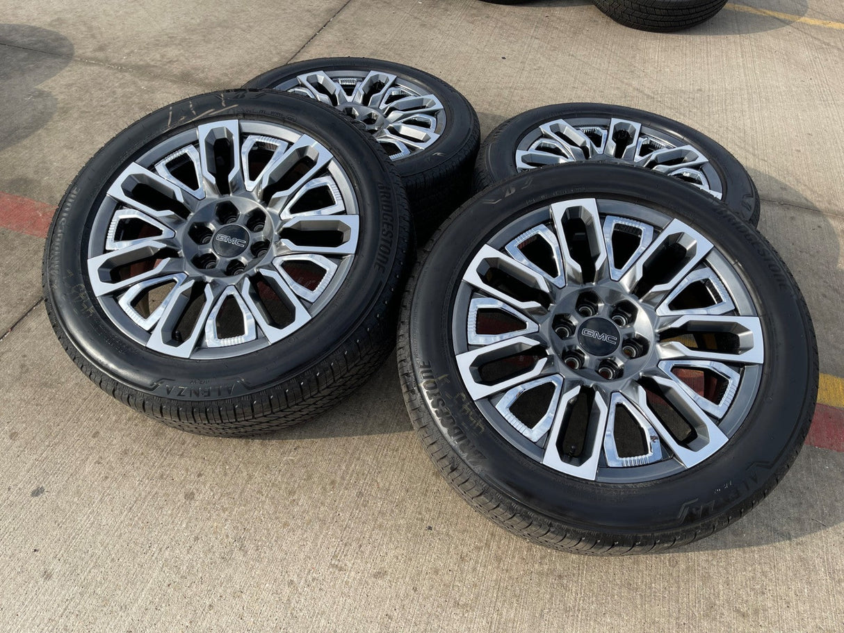 22" GMC Yukon Chevy Tahoe Escalade OEM 95486 wheels rims 2024 2025 2026 NEW Texas Truck Tire