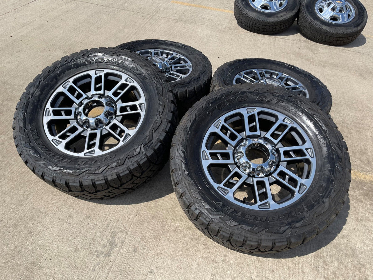 20" Ford F-250 F-350 OEM 10302 10483 LIMITED wheels rims 2024 2025 2026 TOYO 35" Texas Truck Tire