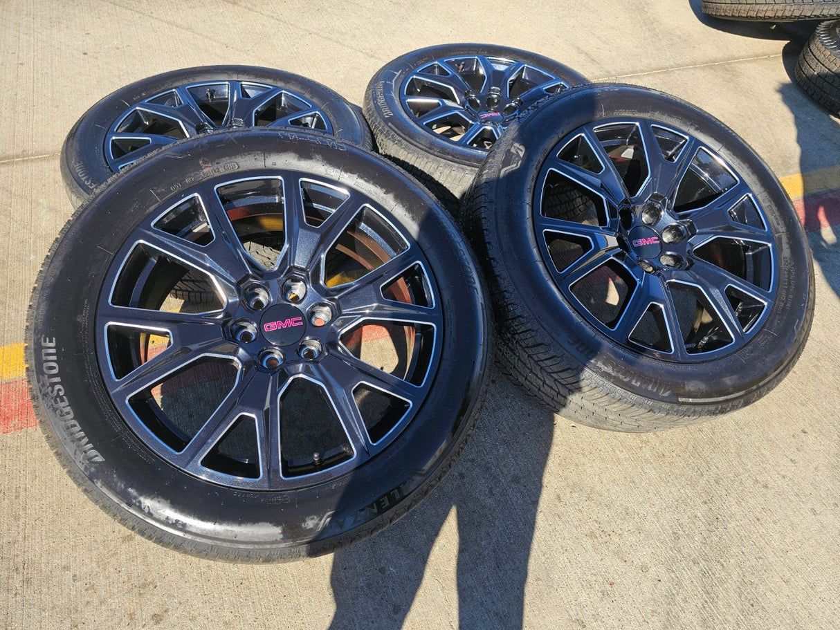 22" GMC Yukon Sierra Chevy Tahoe Escalade OEM 5944 wheels rims 2025 2026 NEW Texas Truck Tire