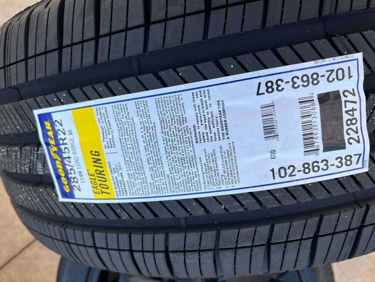 22" Dodge Ram 1500 OEM Laramie rims wheels tires 2685 black NEW Texas Truck Tire