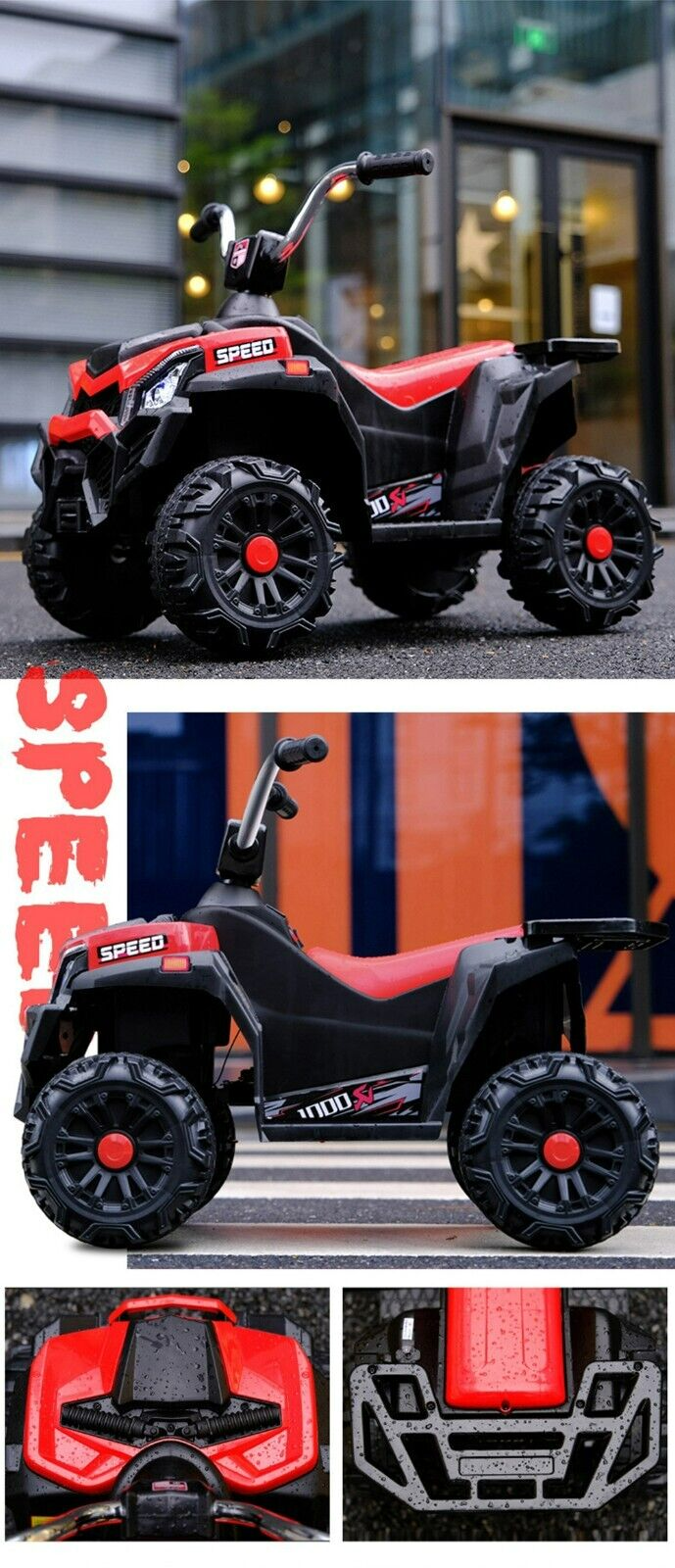 Kids' Electric Off-Road ATV with Musical Features and Illuminating Lights for Children