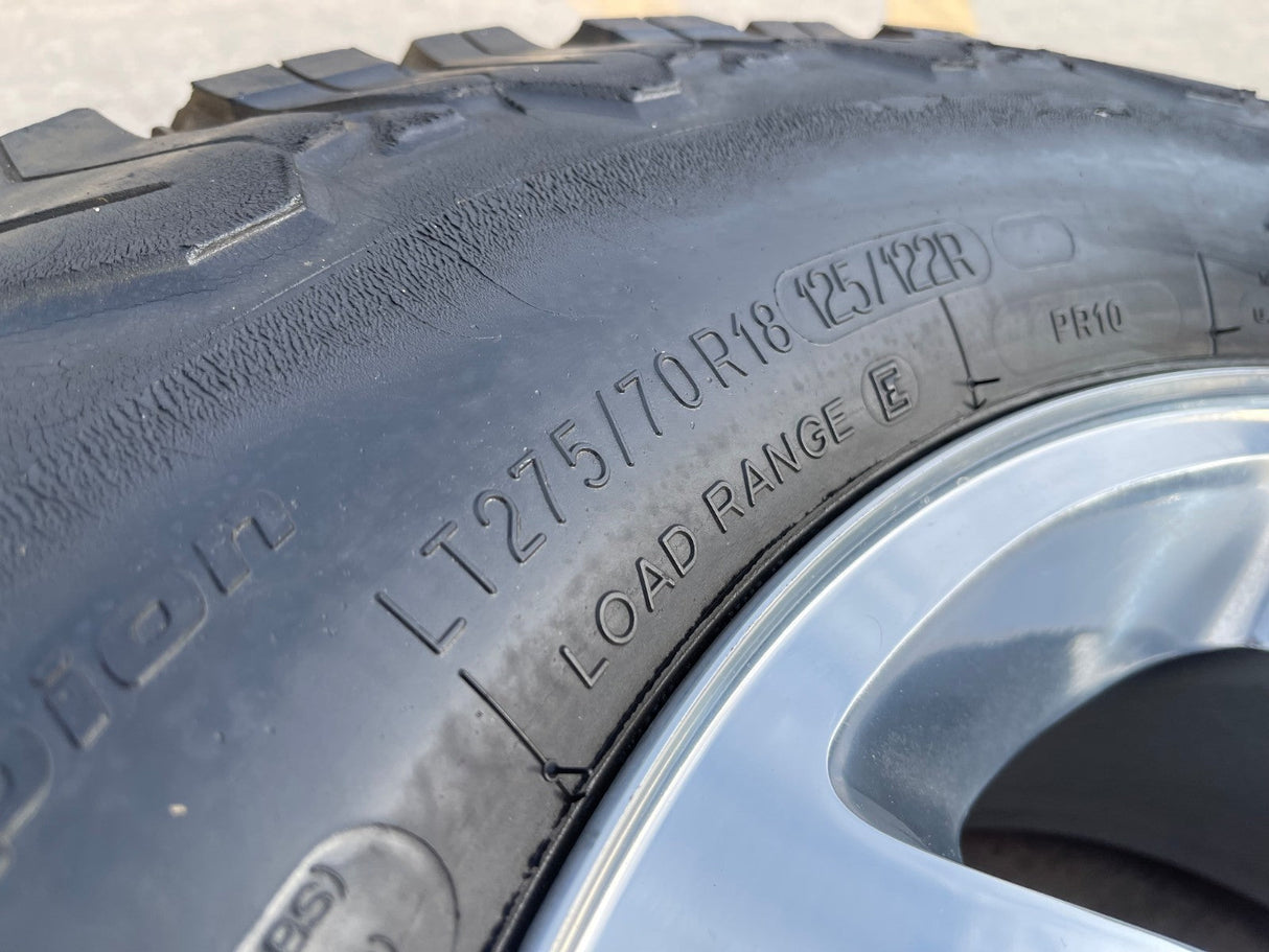 18" Chevy Silverado GMC Sierra 2500 3500 OEM 5502 wheels rims tires BFG KO2 A/T Texas Truck Tire