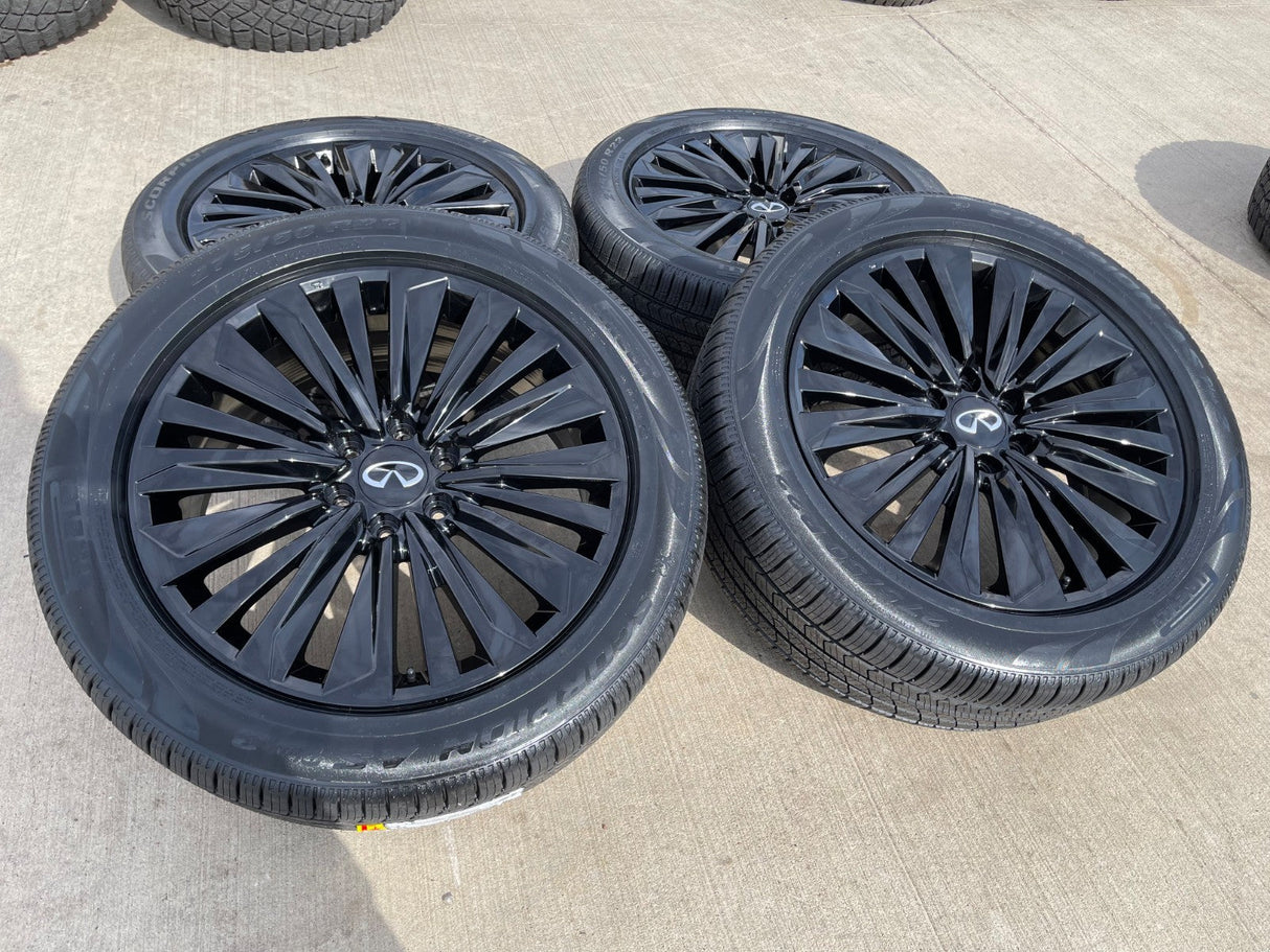 22" Infiniti QX80 QX56 Nissan Titan Armada OEM 94236 wheels rims 2025 2026 NEW Texas Truck Tire