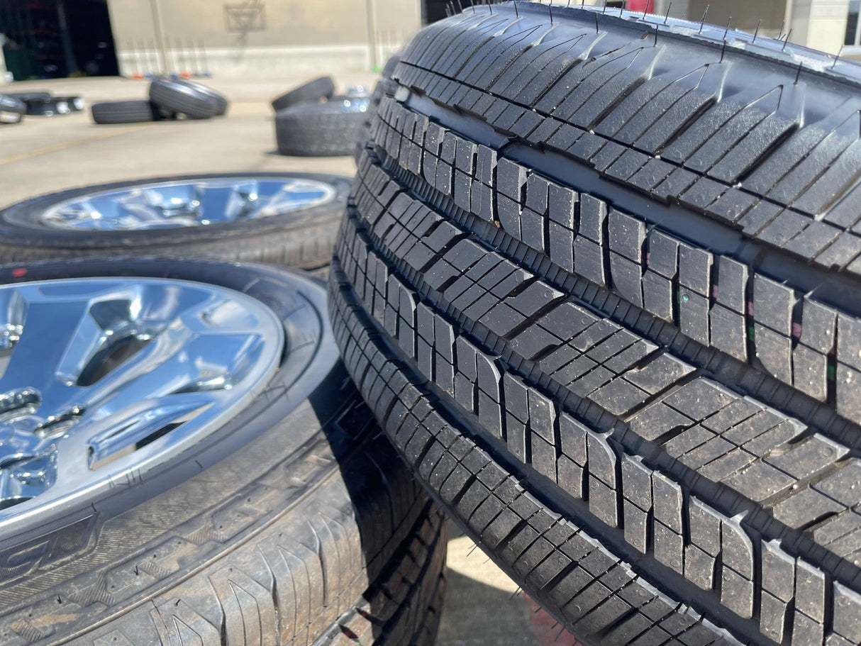 20" Dodge Ram 1500 OEM Laramie CHROME 2680 wheels rims 2025 2026 BRIDGESTONE NEW Texas Truck Tire