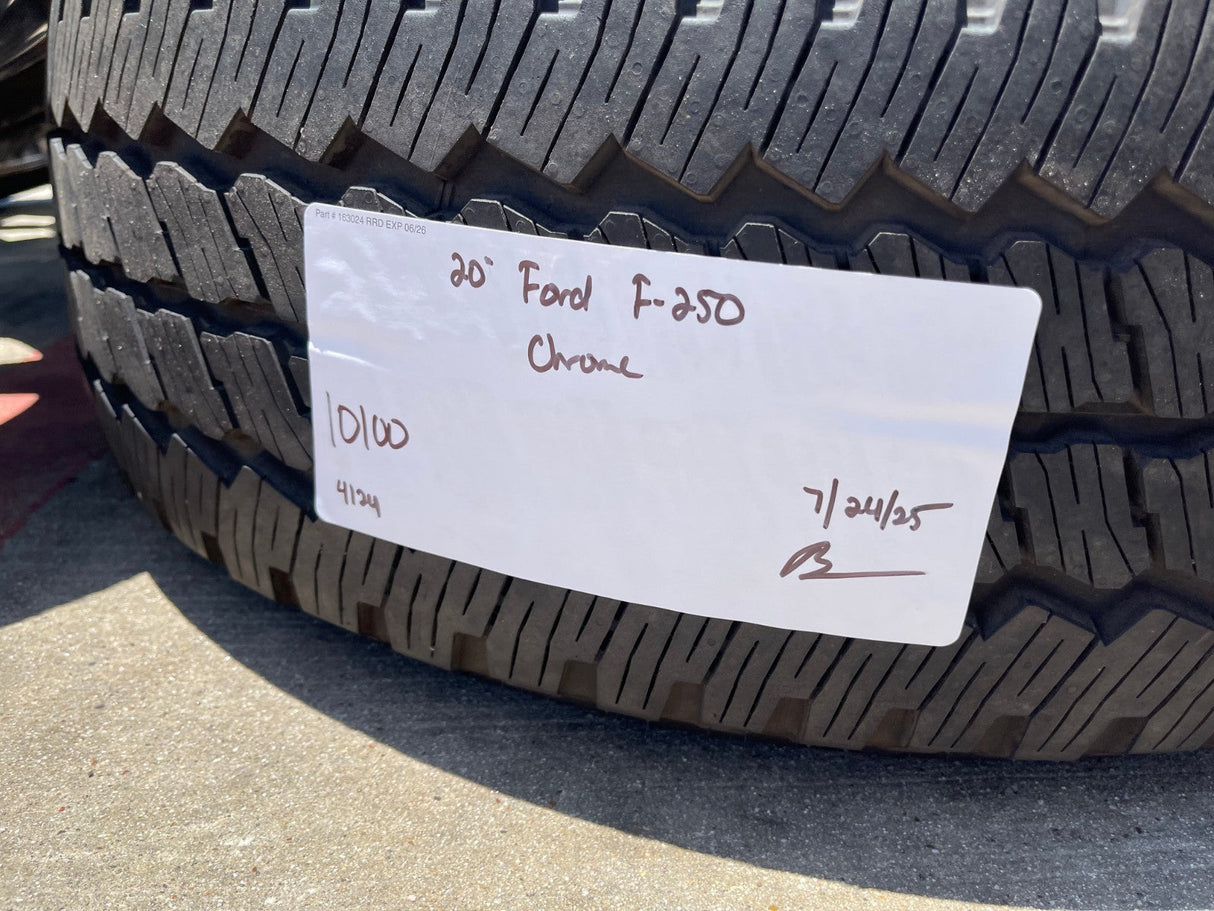 20" Ford F-250 King Ranch Lariat OEM 10100 rims wheels CHROME NEW BRIDGESTONE Texas Truck Tire