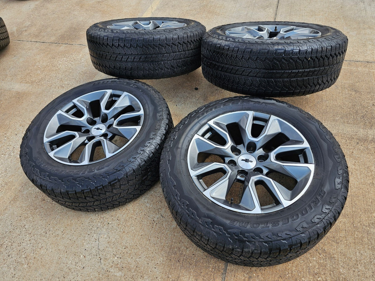 20" Chevy Silverado 1500 Tahoe Suburban OEM 5915 5916 wheels rims DUELER A/T Texas Truck Tire