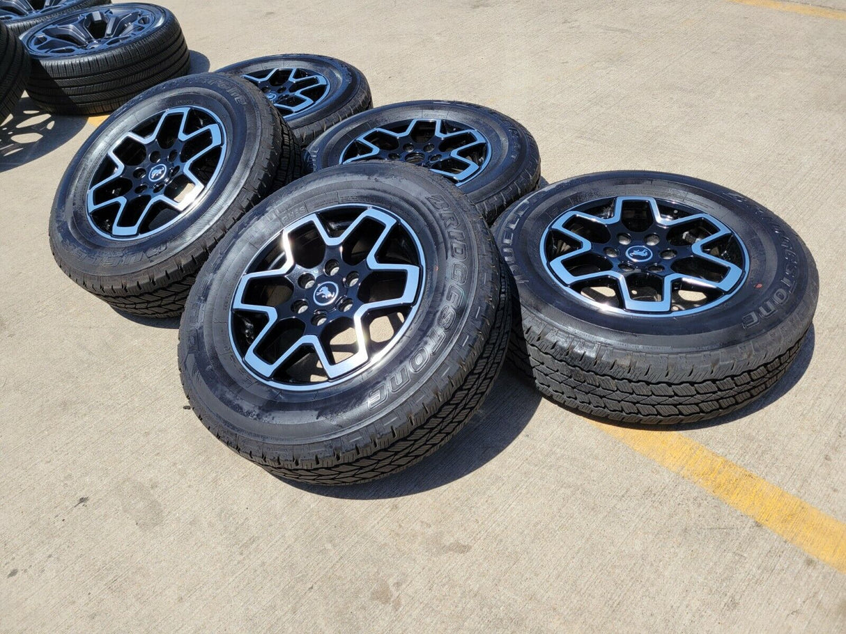 18" Ford Bronco wheels rims black 95213 Ranger tires tires BRIDGESTONE A/T Texas Truck Tire