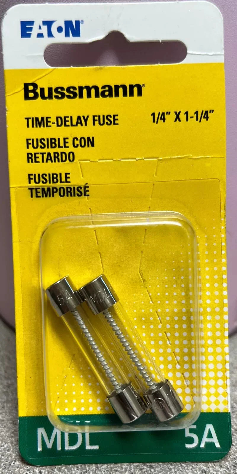 Bussmann BP/MDL-5 5 Amp Time Delay Glass Tube Fuse (2 PACK) TekShack