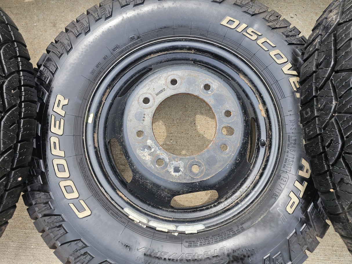 17" Dodge Ram 3500 Dually Laramie 8x200 wheels rims 2703 2704 OEM COOPER Texas Truck Tire