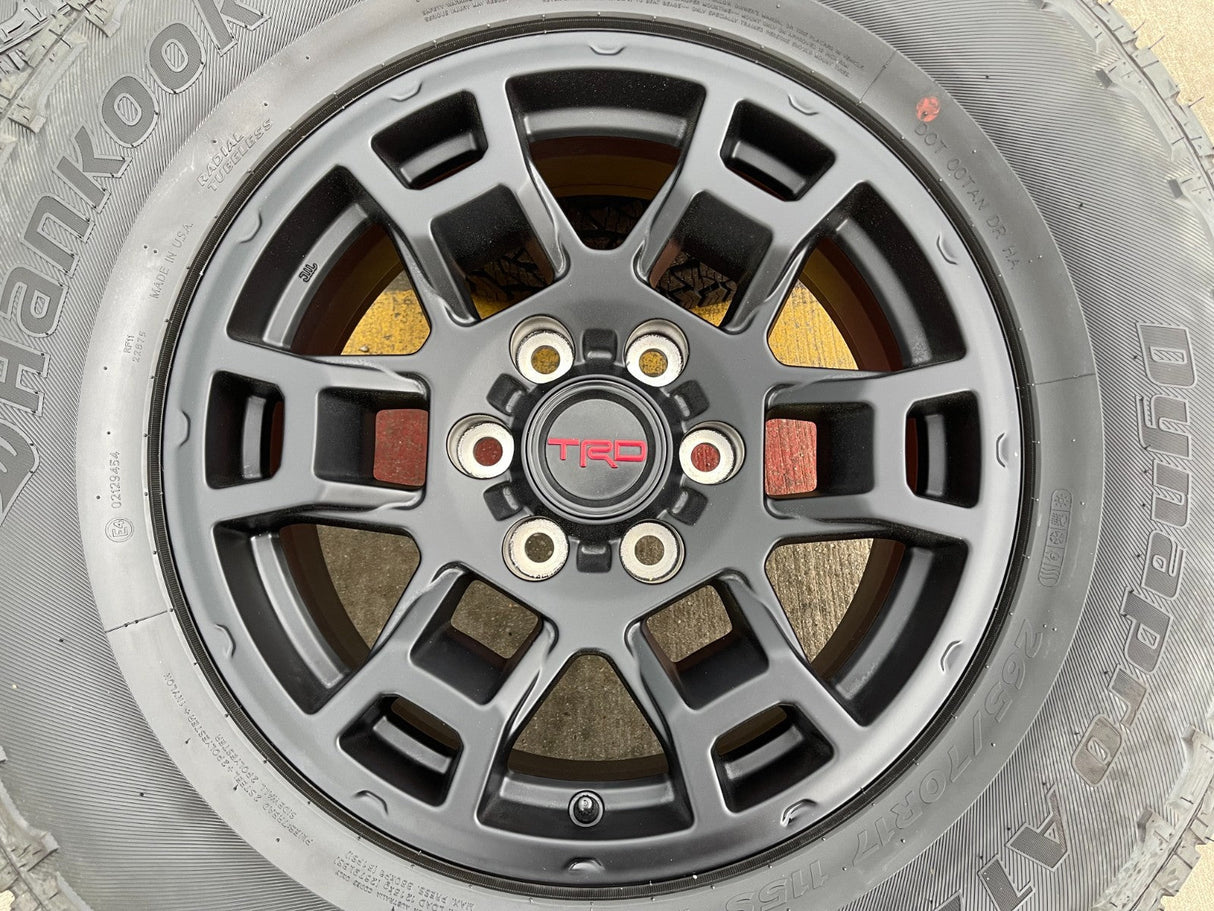 17" Toyota Tacoma 4Runner OEM wheels rims black TRD FJ HANKOOK A/T2 NEW Texas Truck Tire