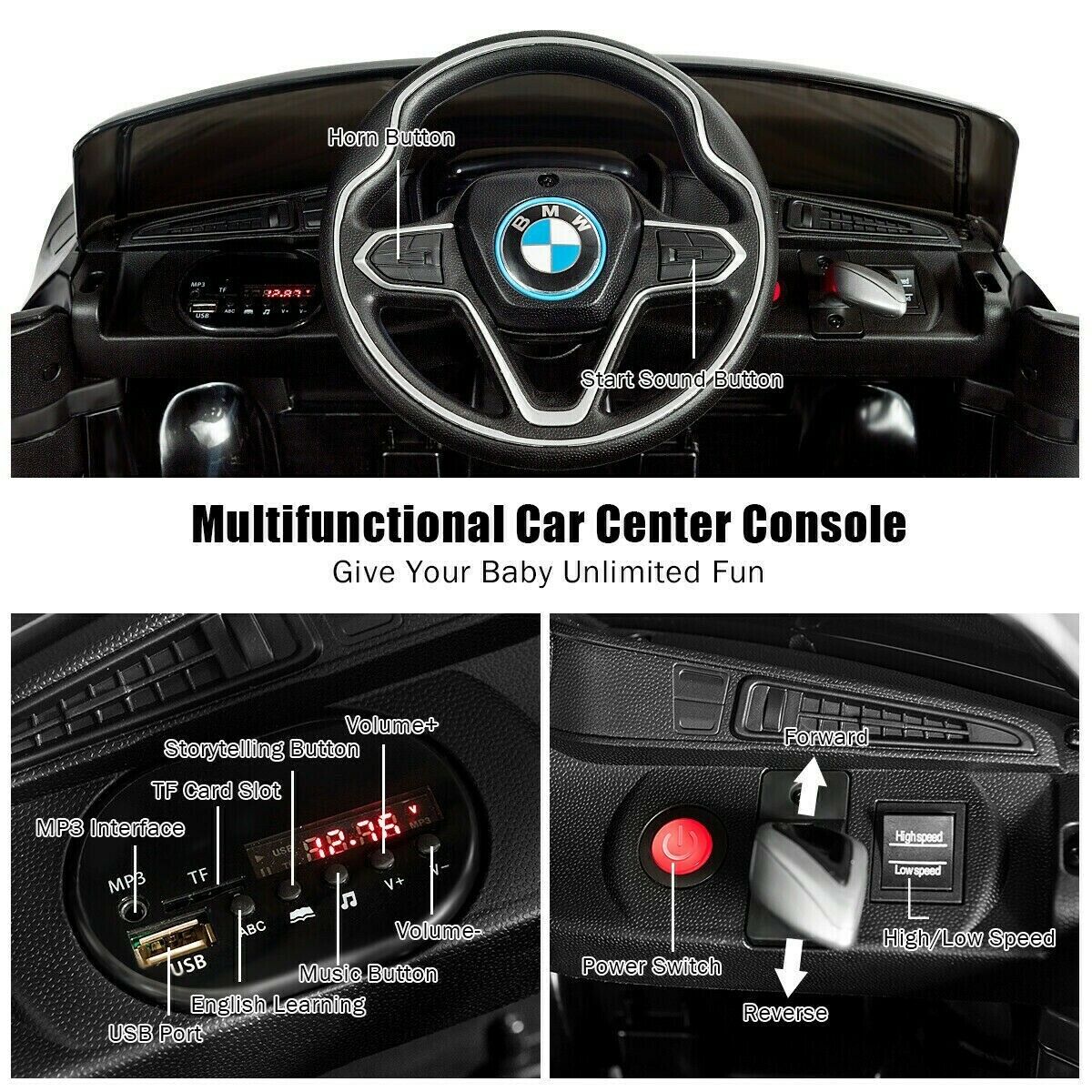 12V Official BMW I8 Children's Ride-On Vehicle