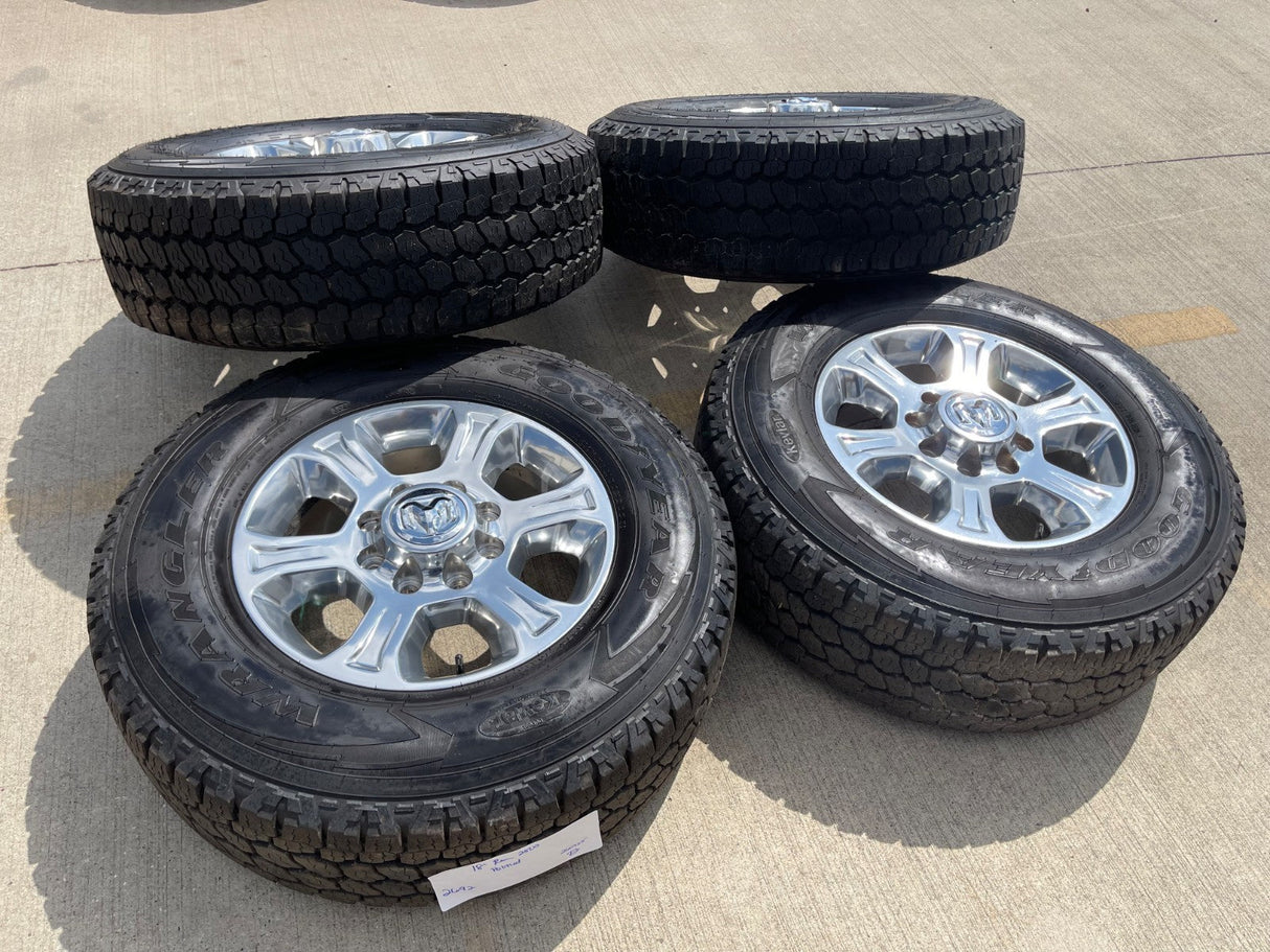 18" Ram 2500 3500 Laramie Power Wagon OEM wheels rims 2692 GOODYEAR A/T NICE Texas Truck Tire