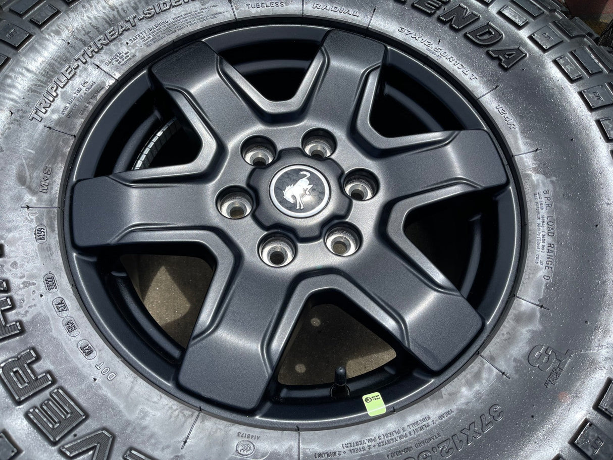 17" Ford Bronco wheels rims 95292 10383 SASQUATCH Ranger tires KENDA 37" Texas Truck Tire