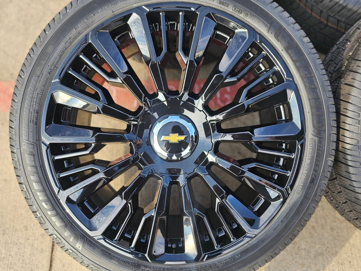 24" Chevy Tahoe Silverado OEM High Country wheels rims 2025 2026 NEW MICHELIN Texas Truck Tire