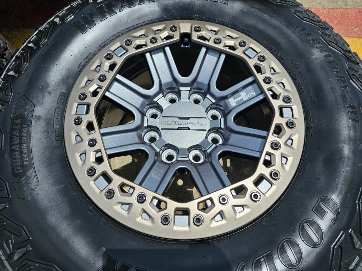 18" Hummer Grazen beadlock EV HEV 2500 OEM wheels rims 2023 2024 2025 2026 NEW Texas Truck Tire