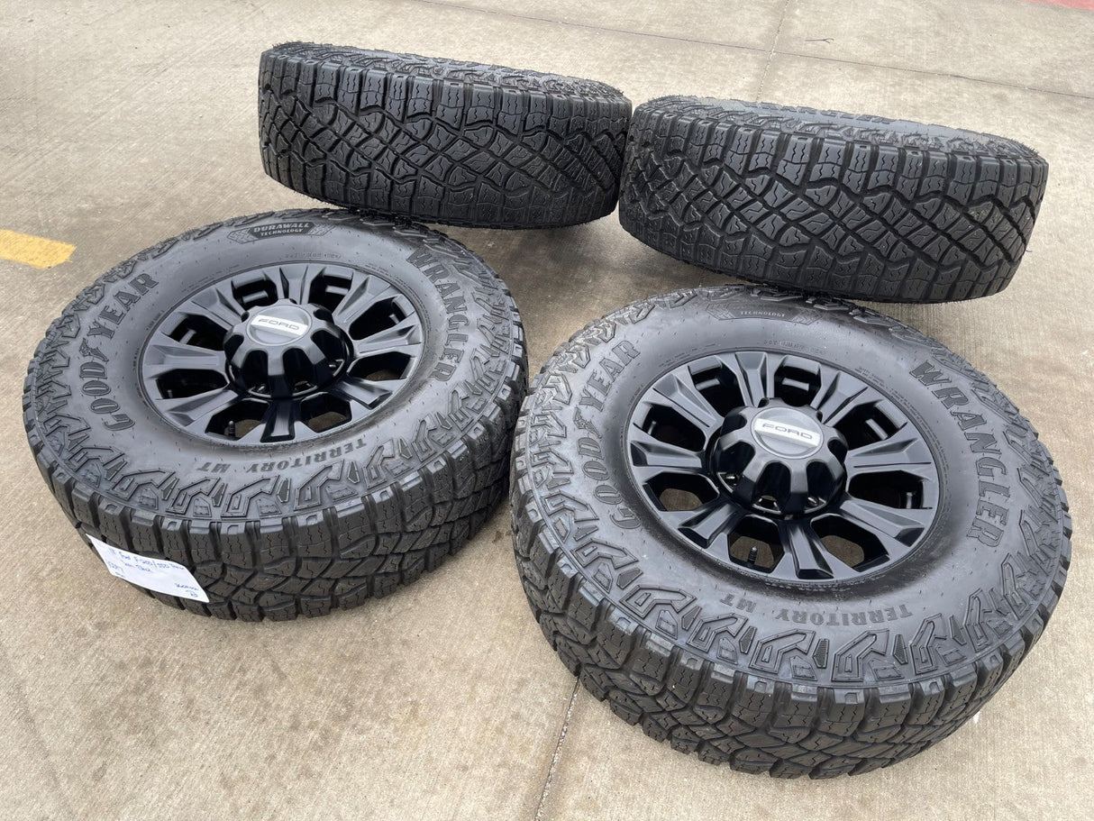 18" Ford F-250 F-350 TREMOR OEM rims wheels 10097 tires GOODYEAR 35" Texas Truck Tire