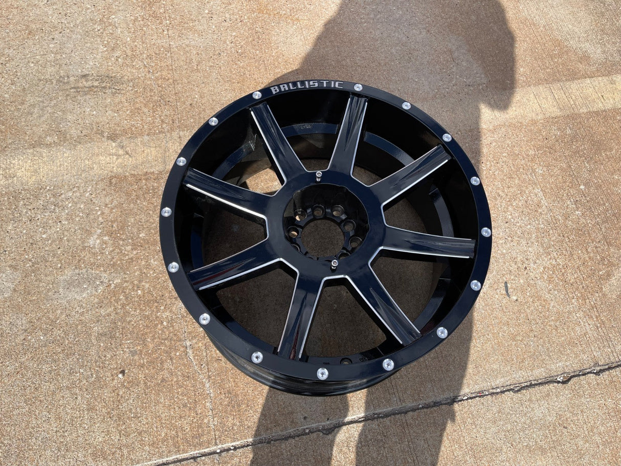20x9 Ballistic Morax 845 Jeep Wrangler Gladiator rim wheel 5x127 5x5 5x4.5 5x114 Texas Truck Tire