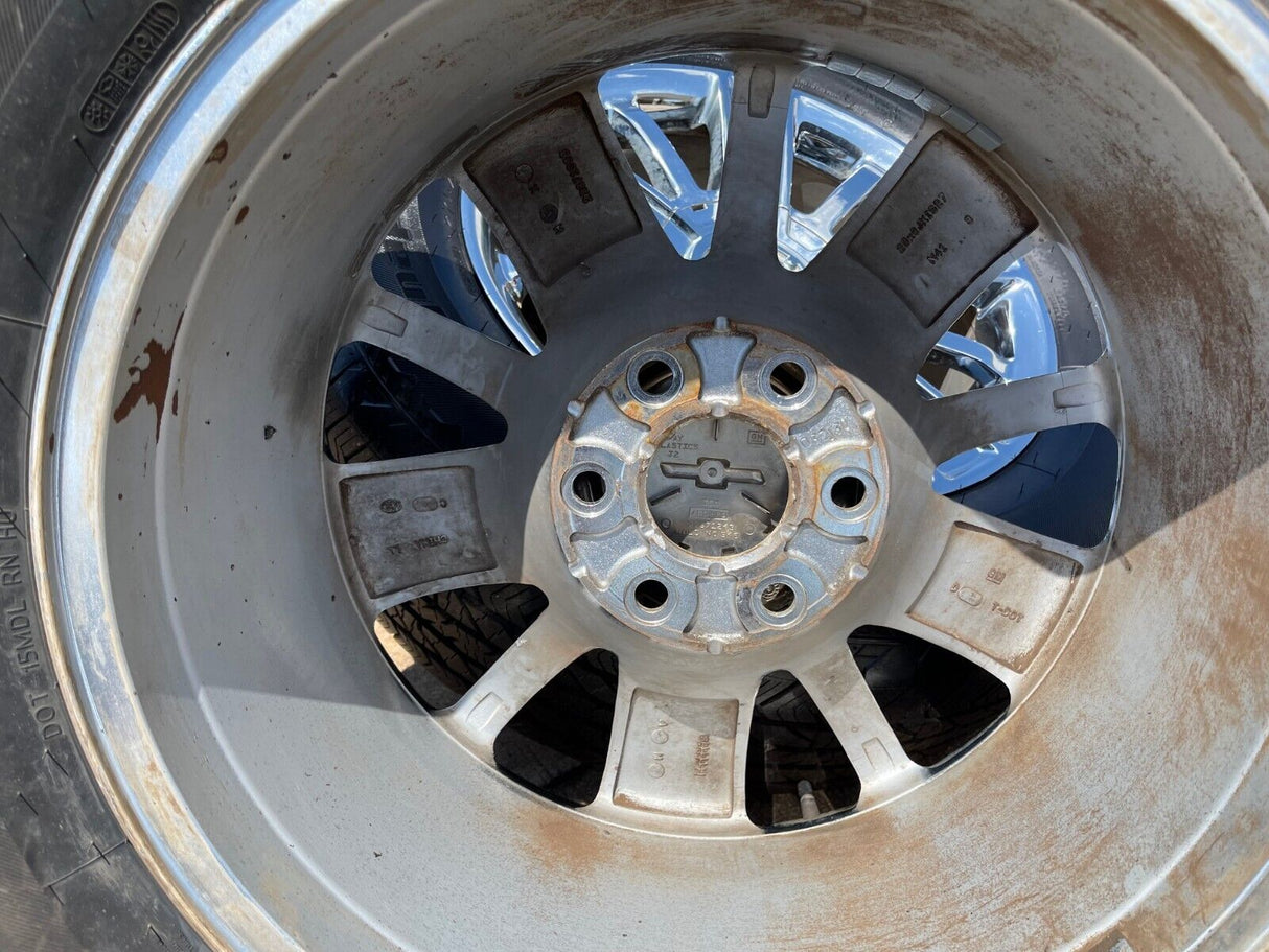 20" Chevy Silverado Tahoe OEM wheels rims 5653 CHROME 2016 2017 2018 2019 2020 Texas Truck Tire