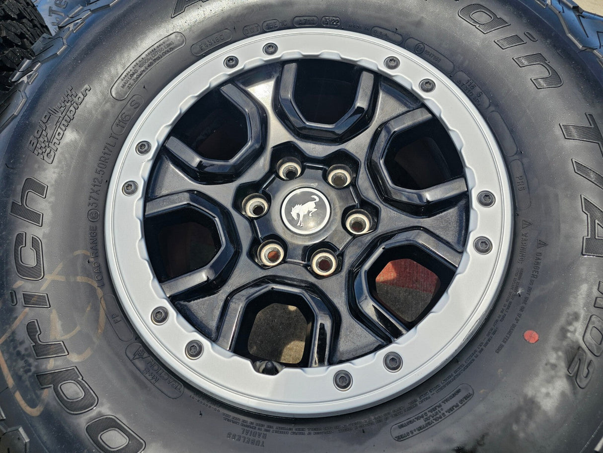17" Ford Bronco SASQUATCH wheels rims BEADLOCK 10388 Ranger BFG KO2 A/T 37" NEW Texas Truck Tire