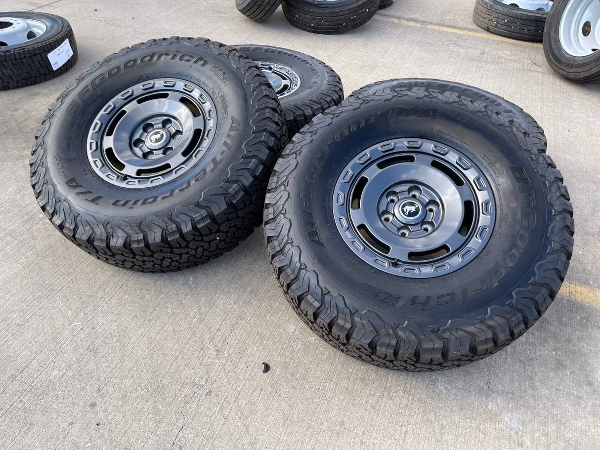 17" Ford Bronco HERITAGE SASQUATCH wheels rims 10464 NEW 37" BFG Texas Truck Tire
