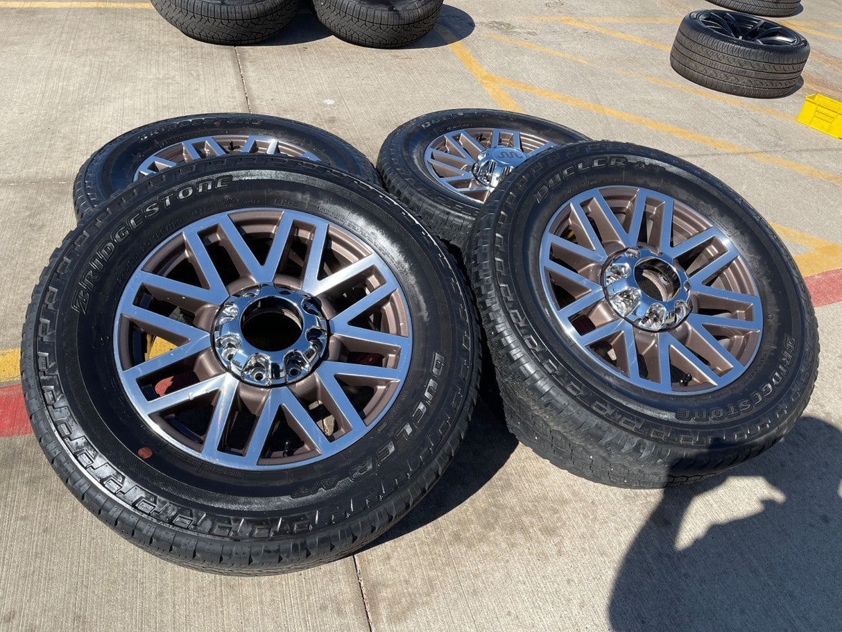 20" Ford F-250 F-350 KING RANCH OEM 10104 rims wheels BRIDGESTONE DUELER A/T Texas Truck Tire