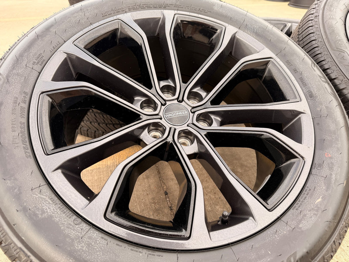 22" Jeep Grand Wagoneer OEM 9279 Obsidian rims wheels RAM 1500 2023 2024 2025 Texas Truck Tire