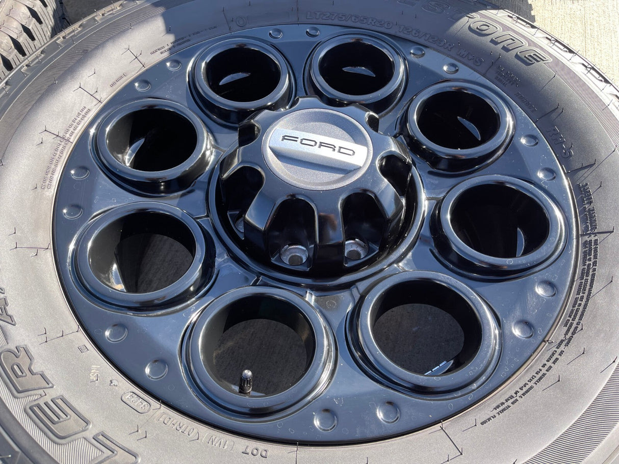 20" Ford F-250 F-350 OEM black TREMOR 10299 10484 wheels rims 2023 2024 2025 NEW Texas Truck Tire