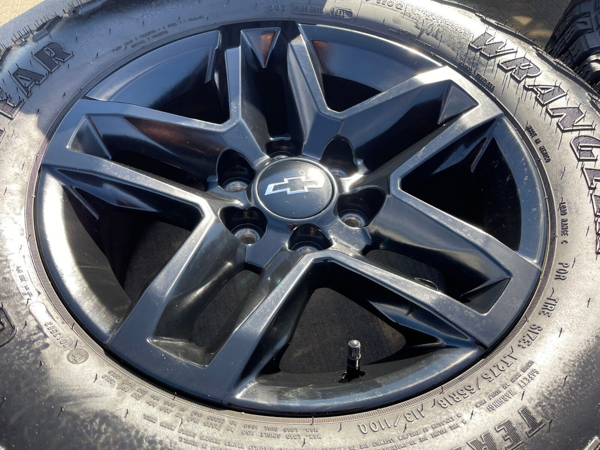 18" Chevy Silverado Tahoe ZR2 black OEM 5911 wheels rims 2024 2025 2026 NEW Texas Truck Tire