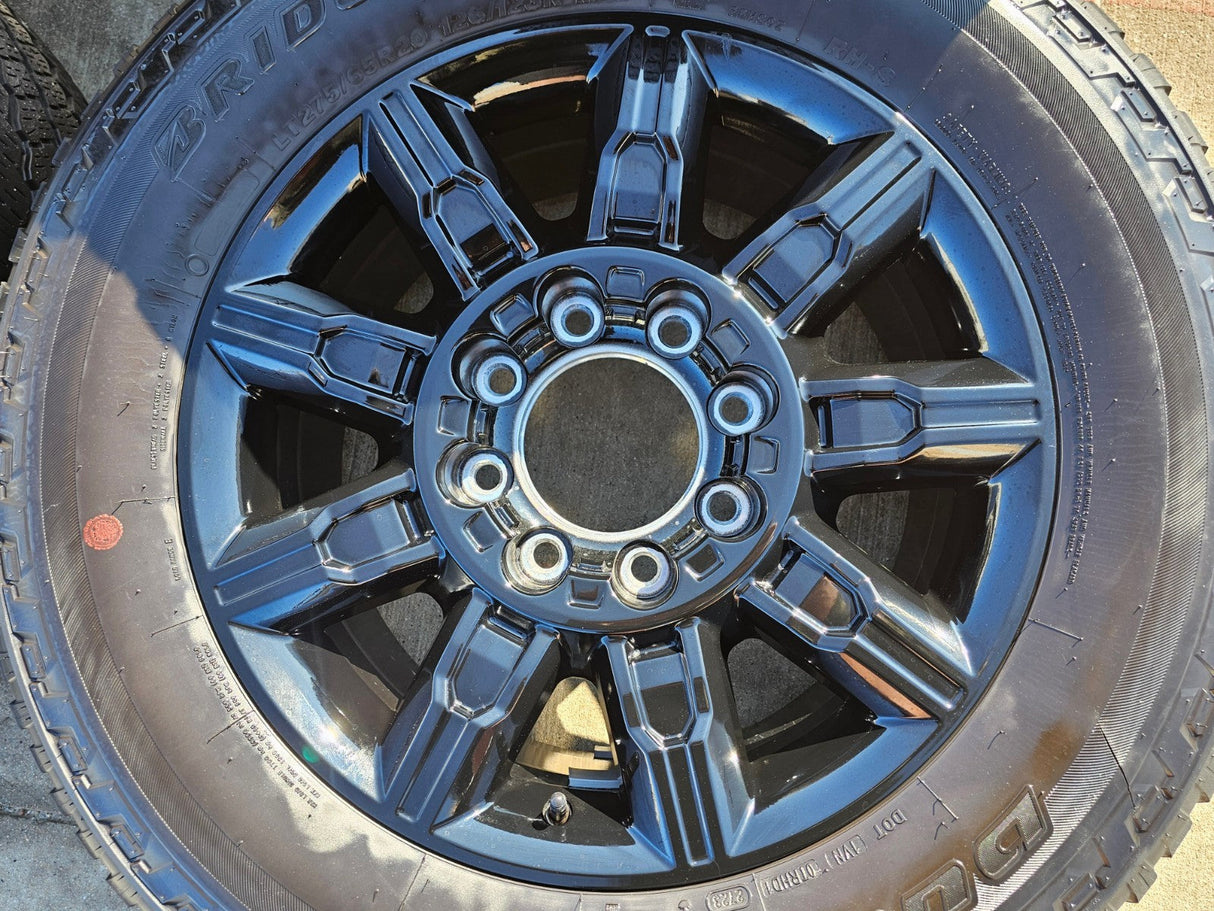 20" GMC Sierra DENALI 2500 3500 OEM 14137 5963 wheels rims Silverado tires A/T Texas Truck Tire