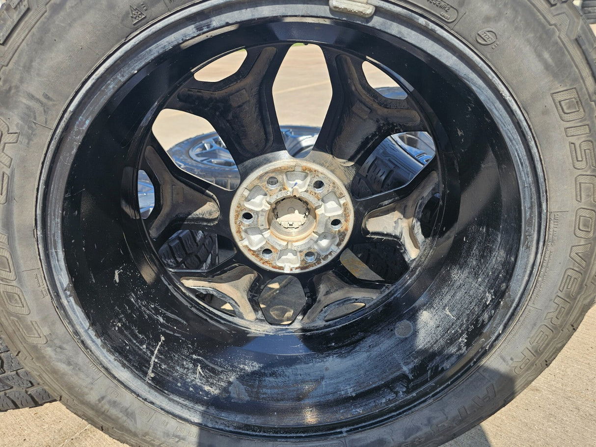 22" Dodge Ram 1500 OEM Laramie wheels LIMITED Gray 2685 2727 tires Texas Truck Tire