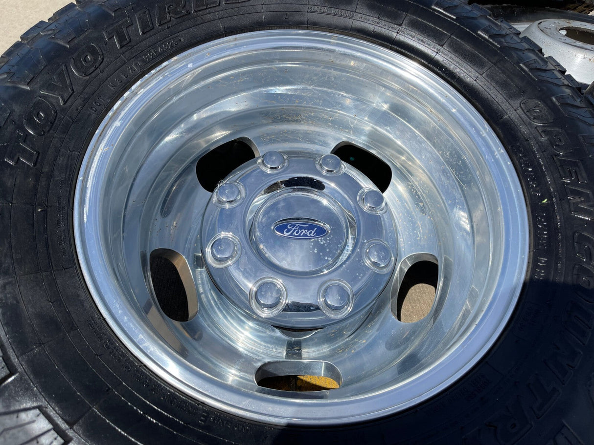 17" Ford F-350 Dually OEM 10477 10478 rims wheels 2023 2024 2025 TOYO A/T3 Texas Truck Tire