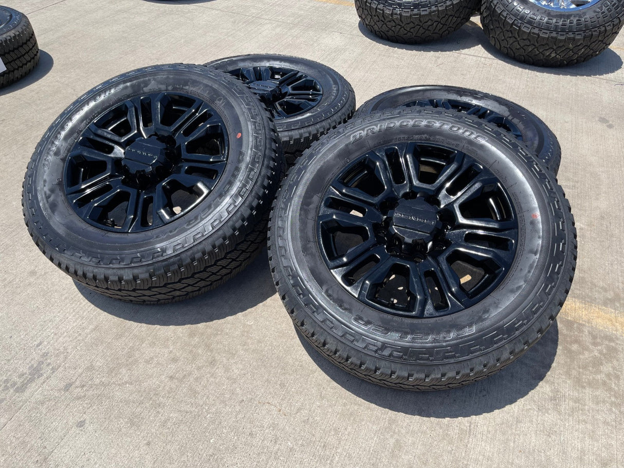 20" GMC Sierra Chevy 2500 OEM 5957 BLACK DIAMOND wheels rims 2024 2025 2026 NEW Texas Truck Tire