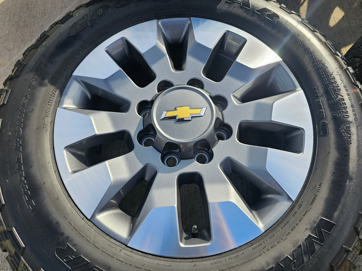 20" Chevy Silverado GMC Sierra AT4 2500 3500 OEM 5960 5947 wheels rims NEW Texas Truck Tire