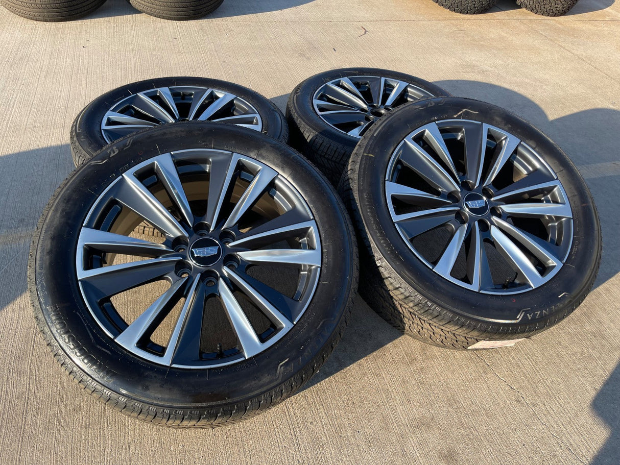 22" Cadillac Escalade Platinum OEM wheels rims tires 2024 2025 2026 FRESH NEW Texas Truck Tire