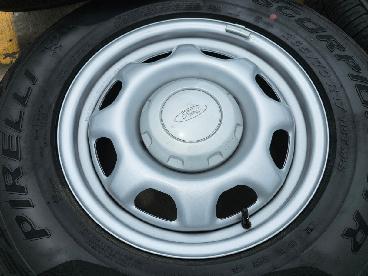 17" Ford F-150 OEM rims wheels 3857 tires steel 2023 2024 2025 PIRELLI A/T NEW Texas Truck Tire