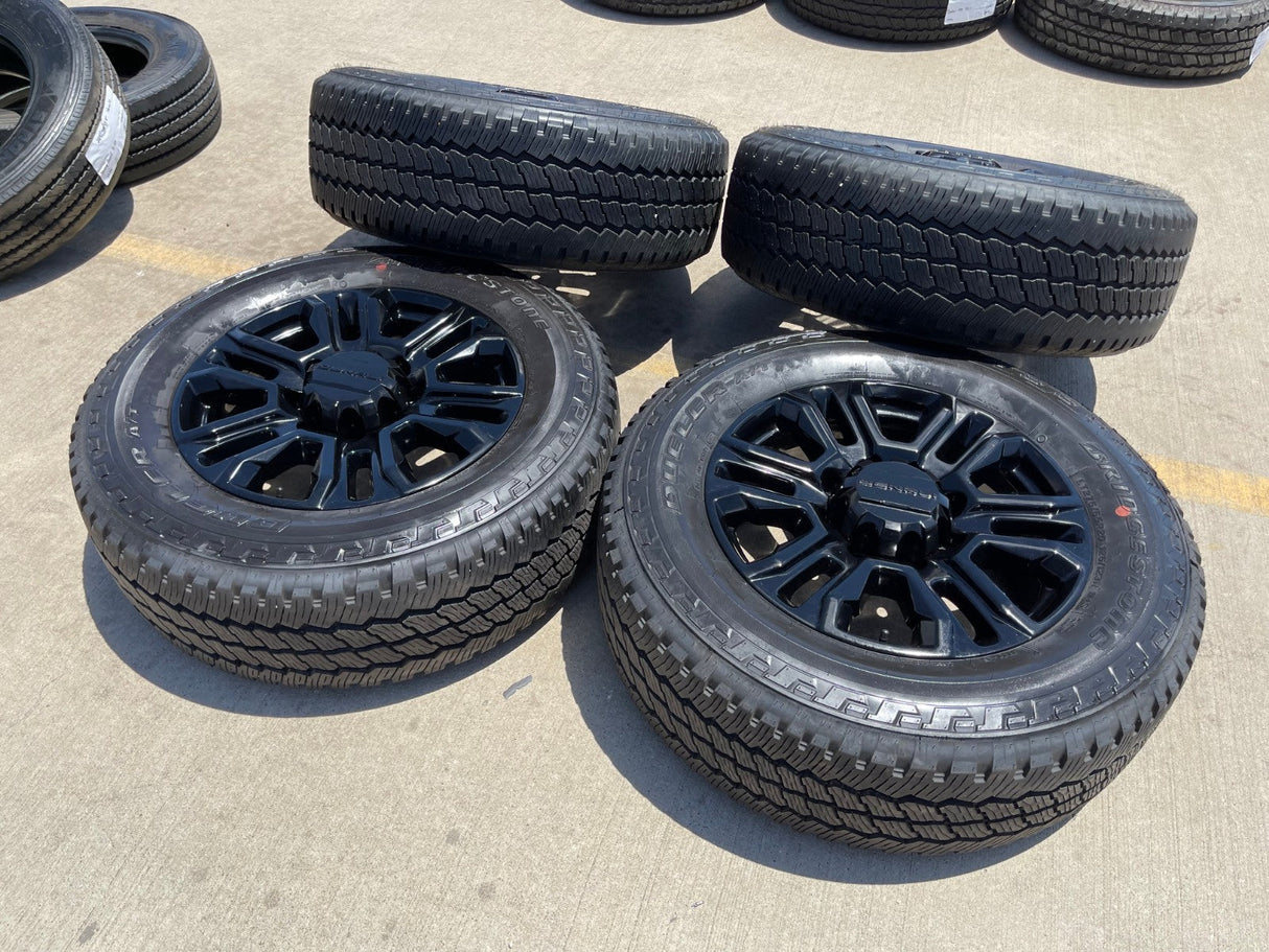 20" GMC Sierra Chevy 2500 OEM 5957 BLACK DIAMOND wheels rims 2024 2025 2026 NEW Texas Truck Tire