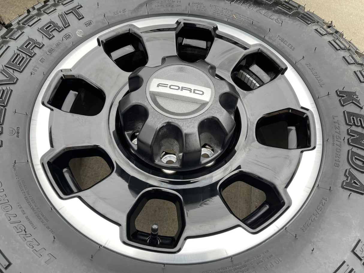 18" Ford F-250 F-350 OEM TREMOR rims wheels 10482 KENDA KLEVER R/T 33" NEW Texas Truck Tire