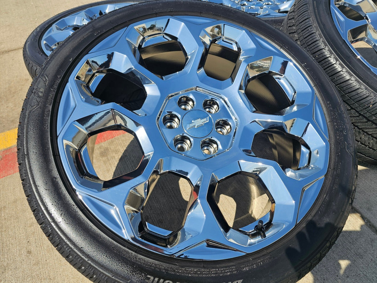 24" GMC Yukon Sierra Tahoe Cadillac Escalade V OEM wheels rims 2025 2026 Texas Truck Tire