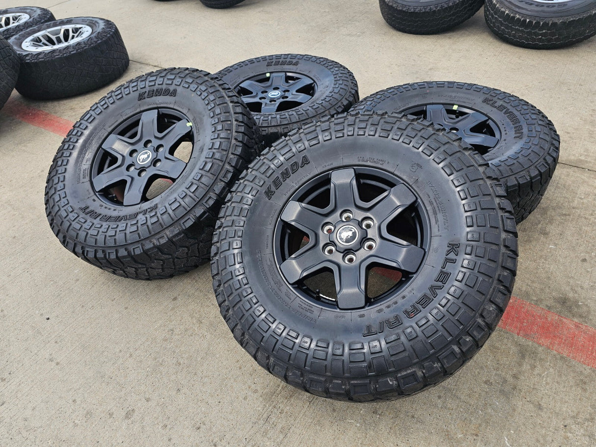(4) 17" Ford Bronco wheels rims 95292 10383 SASQUATCH Ranger KENDA 37" Texas Truck Tire