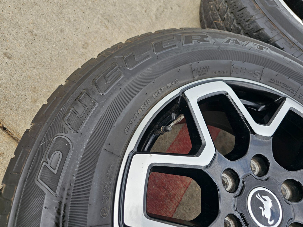 18" Ford Bronco wheels rims black 95213 Ranger tires 2022 2023 2024 2025 2026 Texas Truck Tire