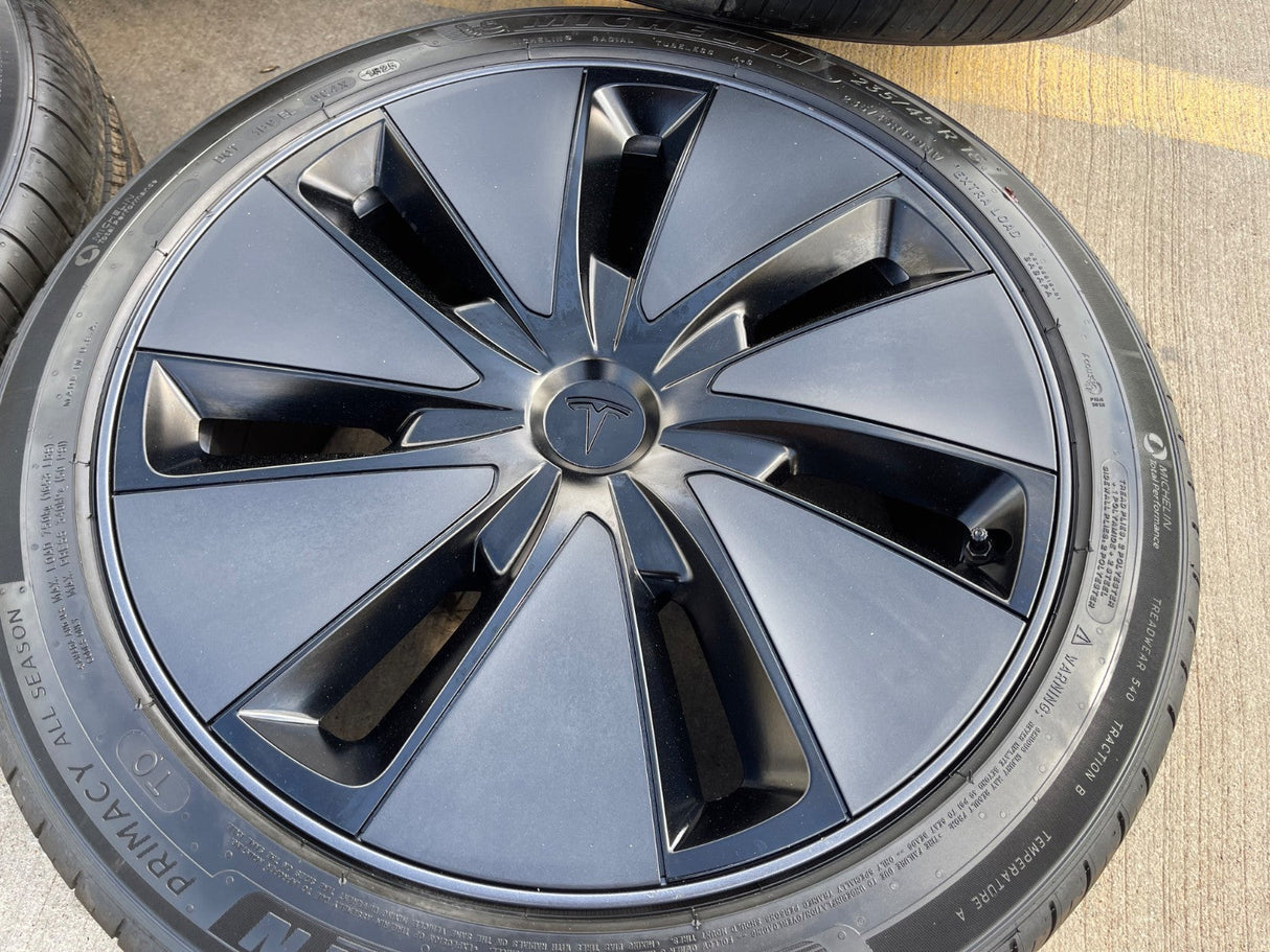 18" Tesla Model 3 OEM Photon 95910 wheels rims 2024 2025 2026 2027 NEW MICHELIN Texas Truck Tire
