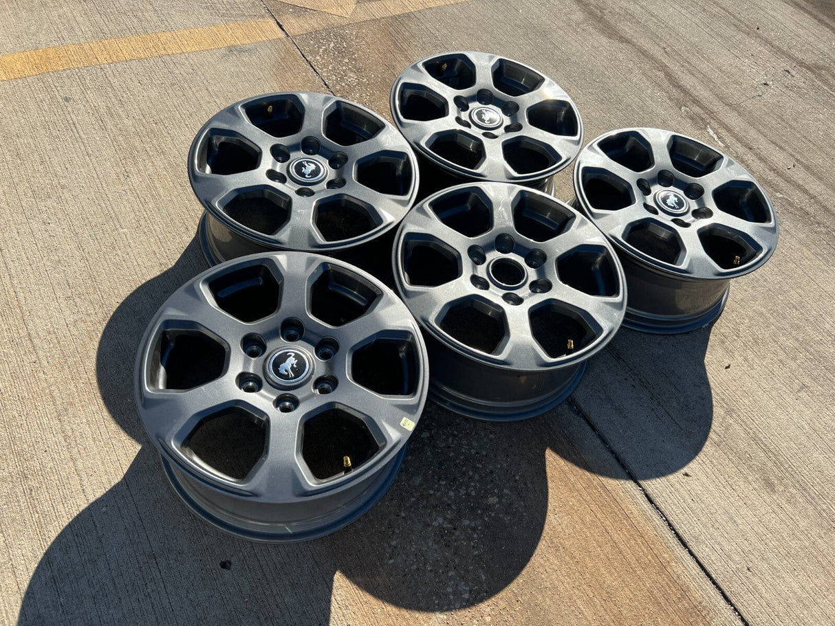 (5) 17" Ford Bronco 2023 2024 2025 2026 wheels rims 10384 OEM Ranger GRAY NEW Texas Truck Tire