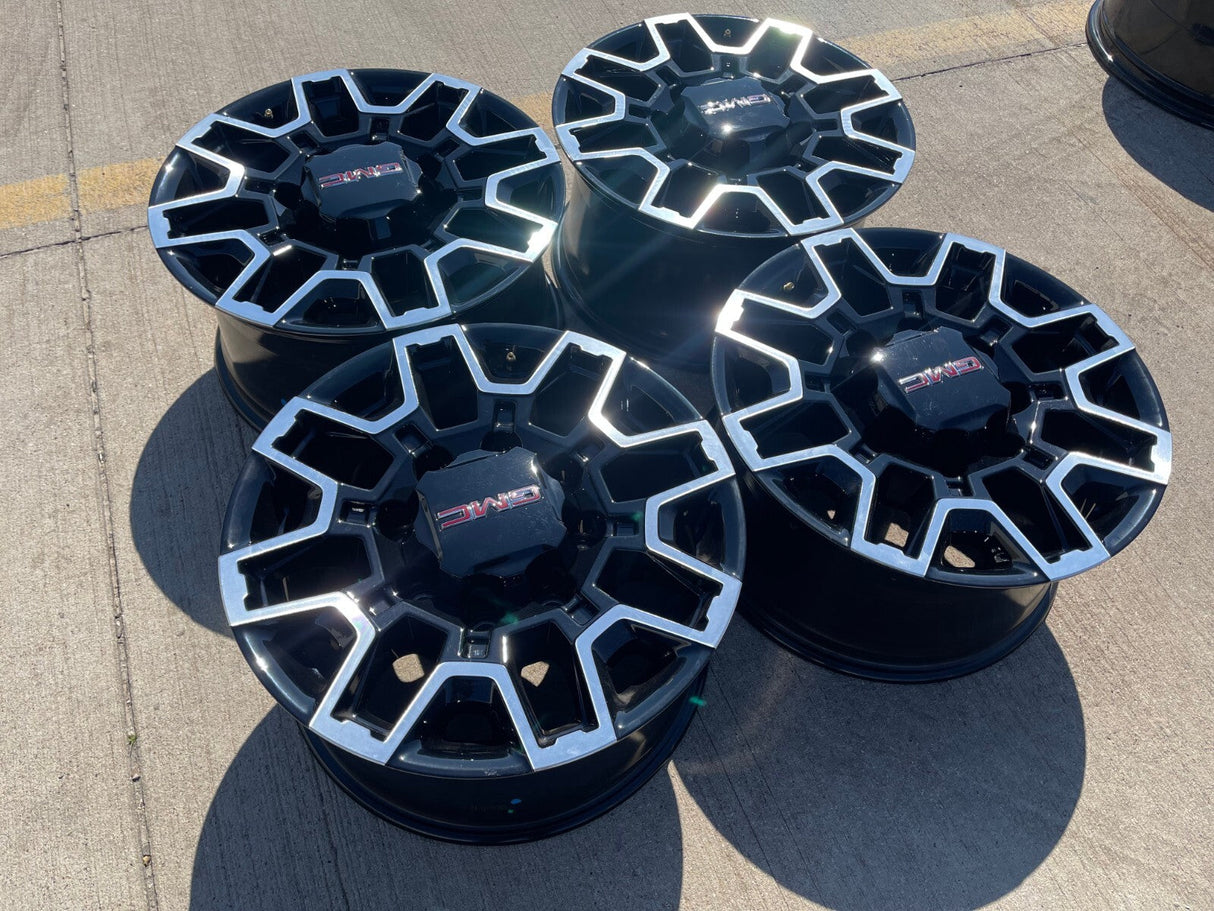 18" GMC Sierra AT4X Chevy Trail Boss 2500 OEM 14136 wheels rims 2025 2026 NEW Texas Truck Tire