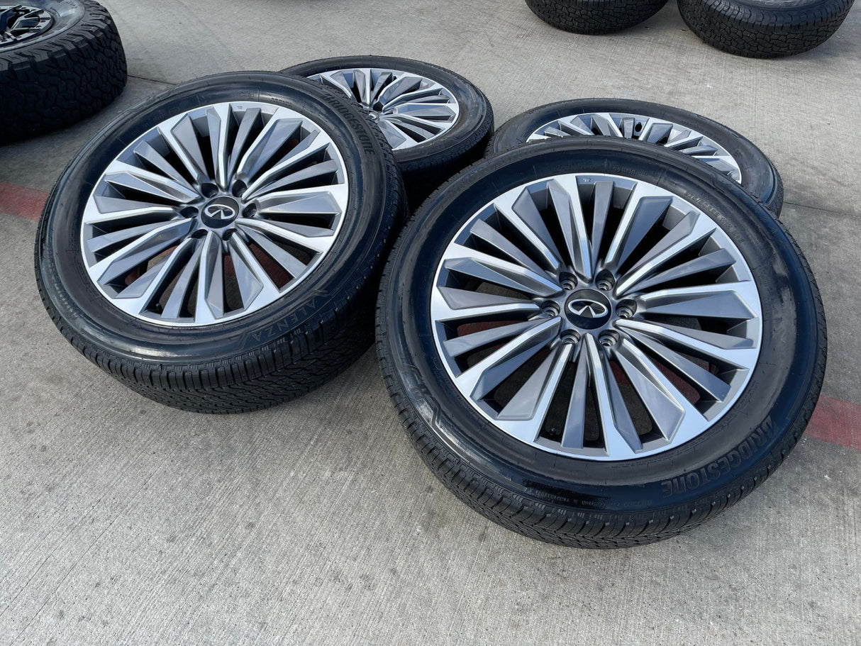 22" Infiniti QX80 QX56 Nissan Titan Armada OEM 94236 wheels rims 2025 2026 NEW Texas Truck Tire