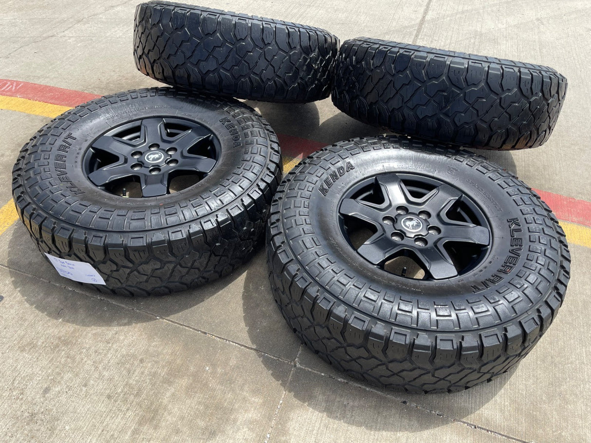 17" Ford Bronco wheels rims 95292 10383 SASQUATCH Ranger tires KENDA 37" Texas Truck Tire