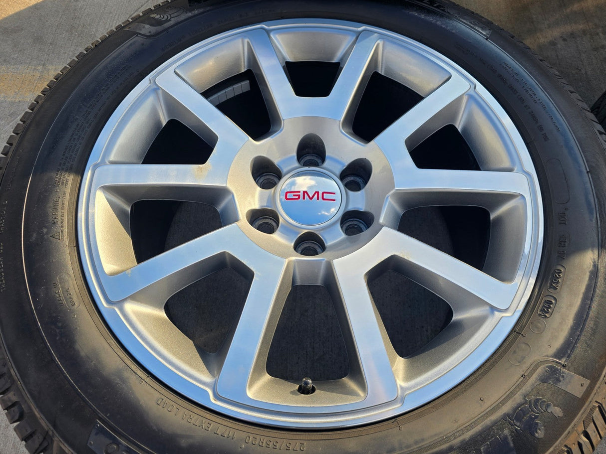 20" GMC Sierra Yukon DENALI OEM wheels rims 5699 5644 MICHELIN DEFENDER LTX M/S2 Texas Truck Tire
